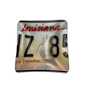 LA Pelican License Plate Multi Purpose Dish LA State Bird/Sportmens Paradise